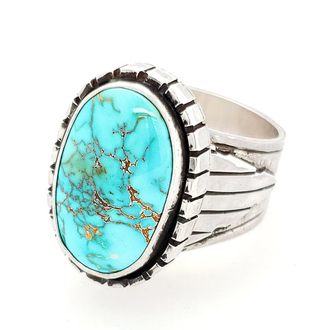 Natural Royston Turquoise Ring by Gary Glandon