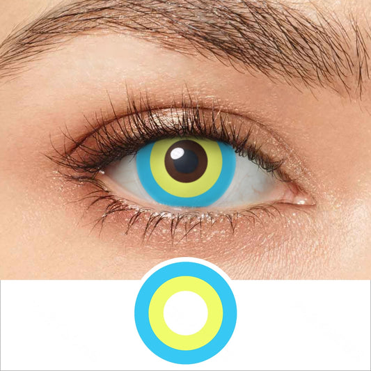 Blue And Yellow Circle Contacts - PsEYEche