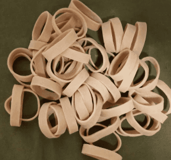 M00362 MOREZMORE 4 Mold Natural Rubber Bands 4 x 3/4 Wide Thick Heavy Duty