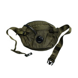 Garment Dyed Nylon Sateen Lens Waist Bag / Green