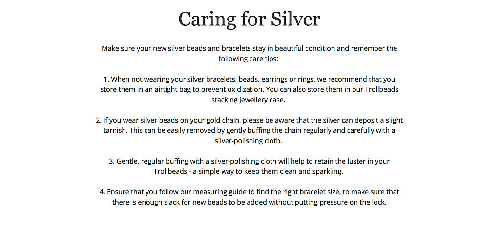 Jewelry care guide from Suzie Q Studio, Calgary's unique jewelry store at the Crossroads Market. Suzie tells you how to care for your glass beads, and fine copper and silver jewelry.
