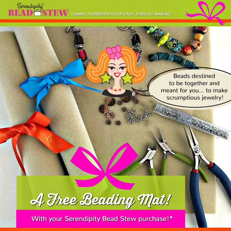 The bead combos with Suzie Q Studio's ​Serendipity BEAD STEW Kits​ a​re so yummy-looking,​ ​why not pick up​ ​TWO KITS for some fun​ ​​Mother-Daughter Creative Time? Plus get a FREE Bead Mat (while quantities last) with your BEAD STEW purchase.