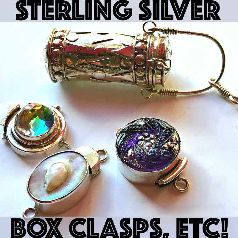 Sterling Silver toggle-style clasps are available at Suzie Q Studio at the Crossroads Market until July 28, 2019.