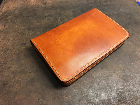 Leather field notes notebook cover hand made by Marty Flint