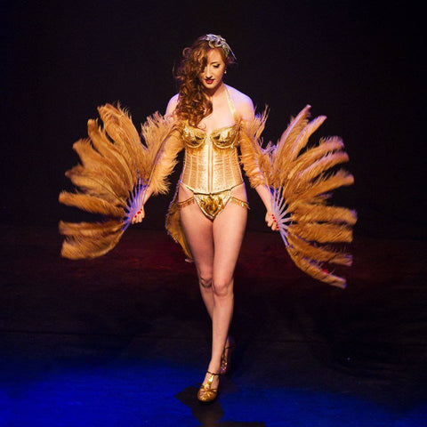 Miss Burlesque Ireland 2015 competition with performer Fifi LaRoux