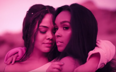 Janelle Monae and Tessa Thompson in Dirty Computer