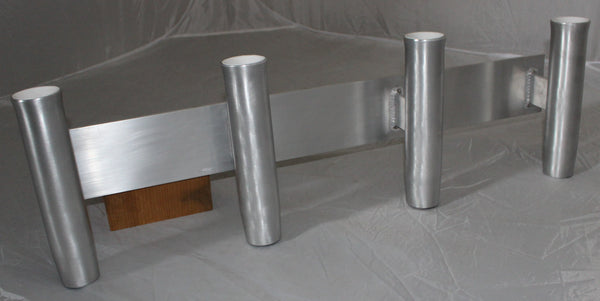 Aluminum 3 Rod Holder For Boat 1/4” Aluminum Mounting Plate
