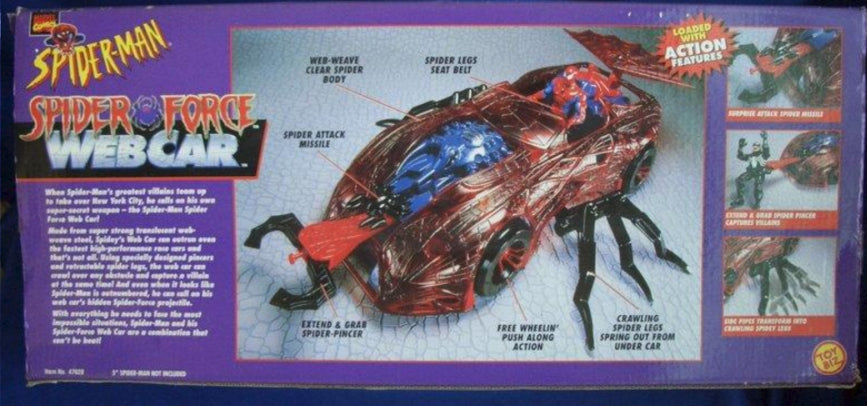 spiderman car and figure