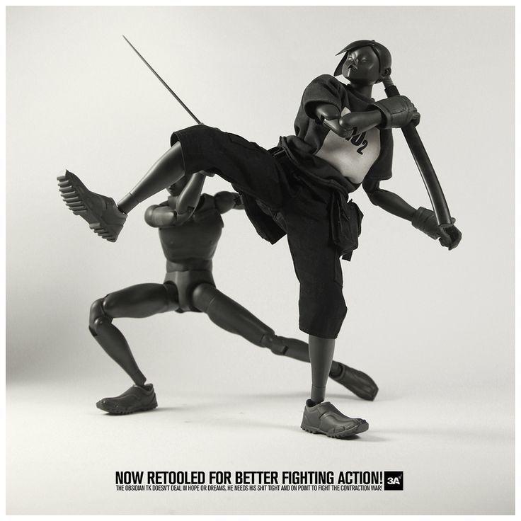 ThreeA 3AA Toys 1/6 Ashley Wood Tomorrow King TK Obsidian Popbot