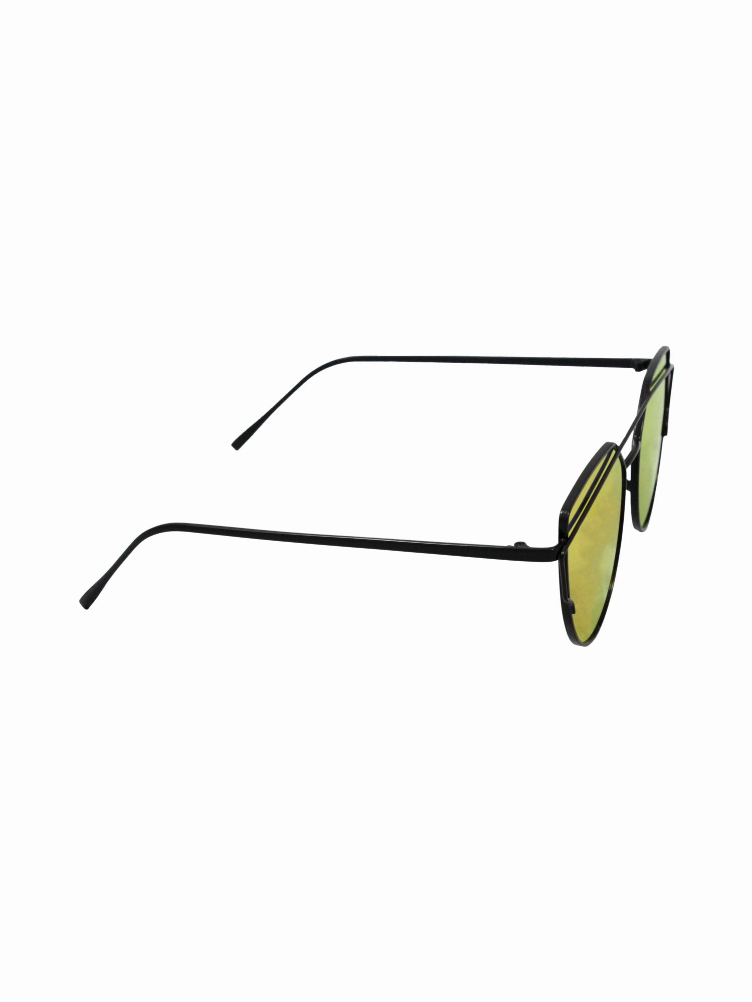 Mirrored Lens Giant Velvet Sunnies - Gold Soul - 2