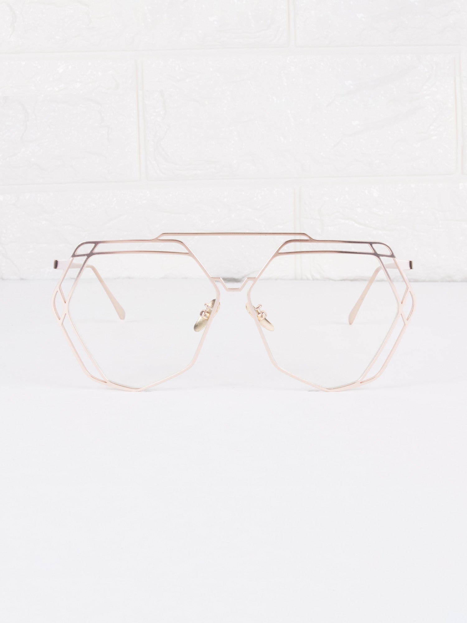 Clear Lens Velvetine Glasses - Gold Soul - 1