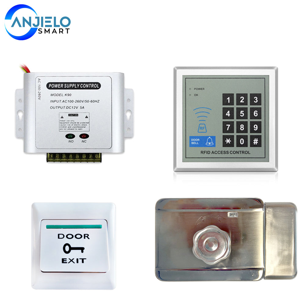 Digital Password Access Control RFID Card Access Control System Kit Power Adapter Warehouse Apartments Electronic Door Lock