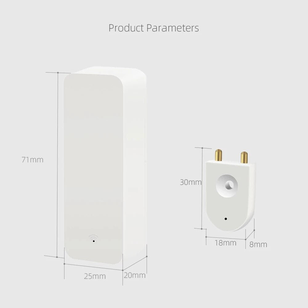 Wifi Water Leakage Sensor Detector Overflow Flood Leakage Alerts Remote Monitor Leak Notifications for Security System