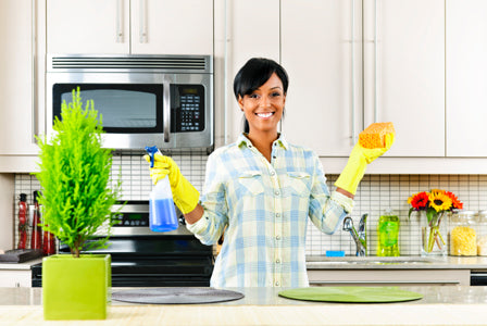 Woman Cleaning Home