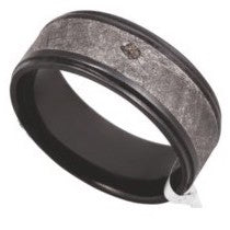 Meteorite Ring Inlay with a Normal Inclusion