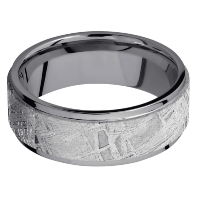 Tantalum Ring with Raised Meteorite Inlay