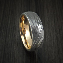 Damascus Steel Ring with Dull Polish Finish