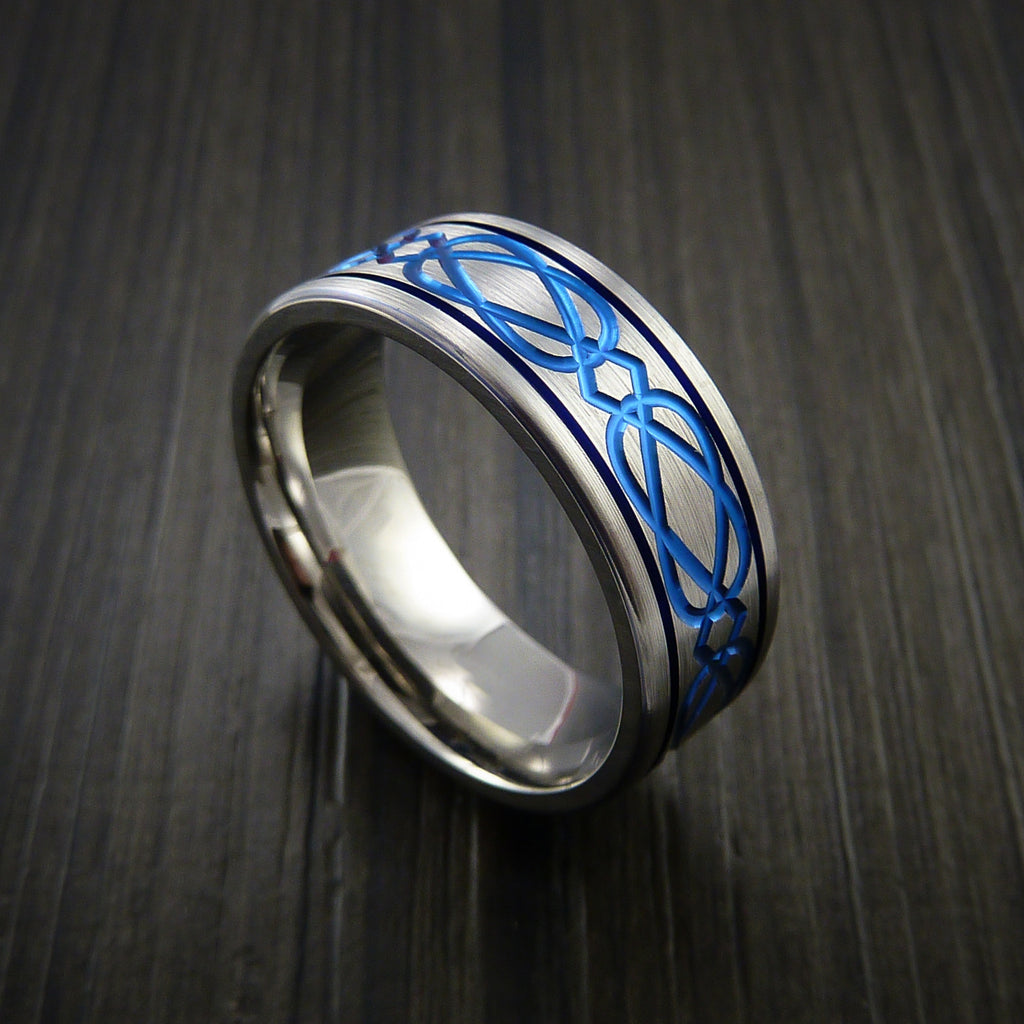 Titanium Celtic Band Wedding Ring 