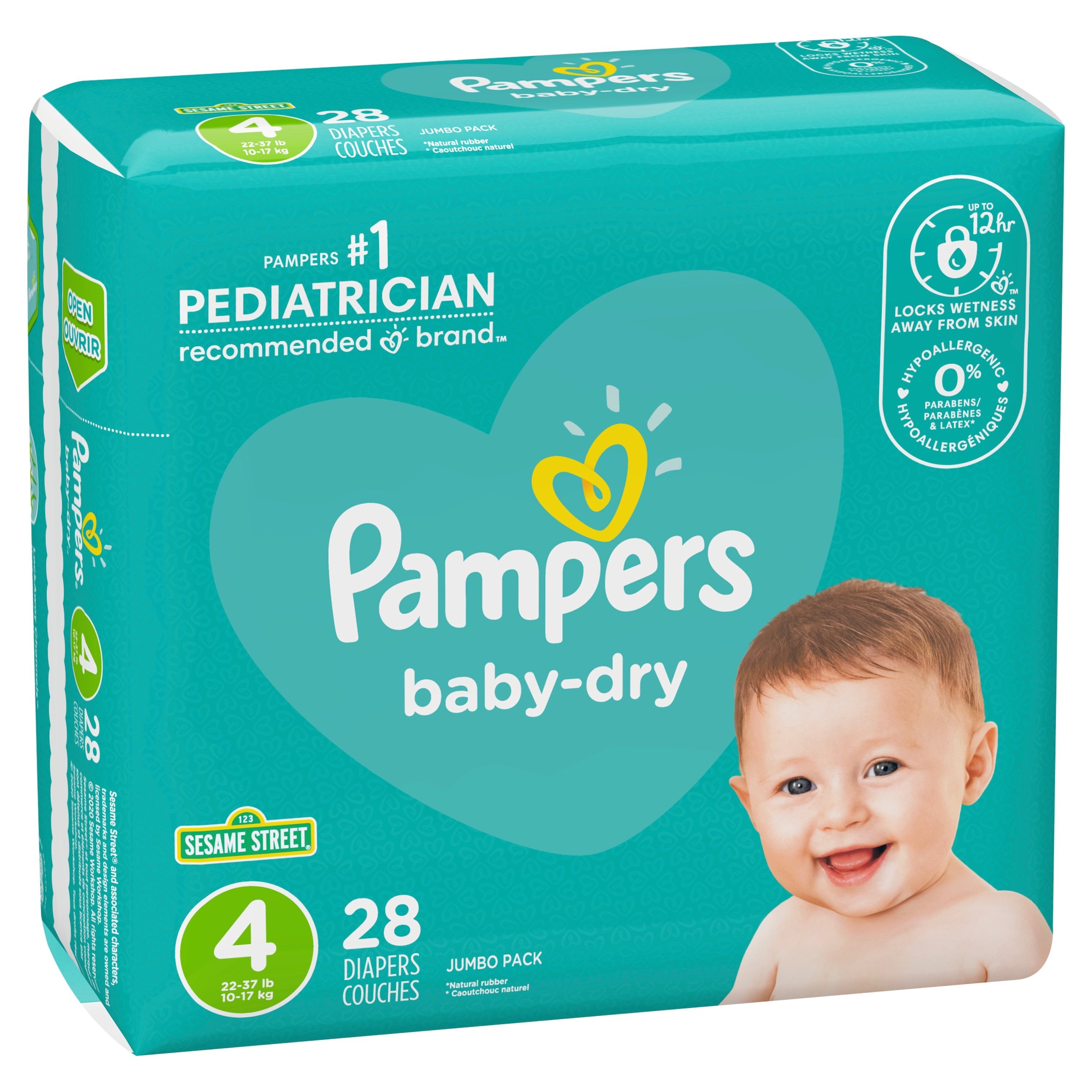 Expliciet Ongehoorzaamheid vrijheid Pampers Baby-Dry Extra Protection Diapers, Size 4, (28 Count)