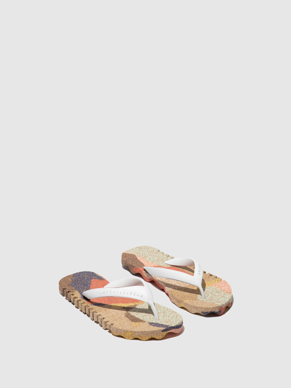Beach Flip-Flops BUMPY_L Multi. & white strap