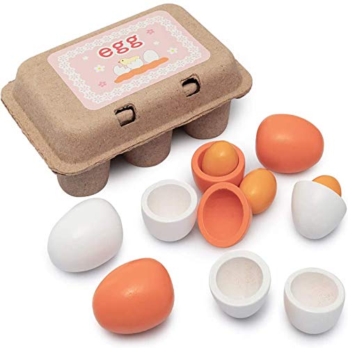 wooden eggs play food