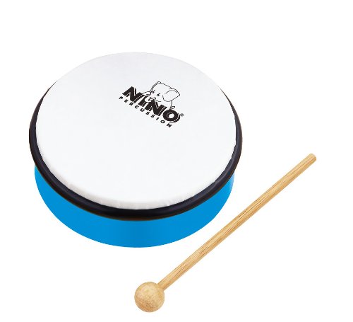 Nino Percussion Bundle with Egg Shakers Tambourine Stick and Guiro — NOT MADE IN CHINA — For Classroom Music and Group Participation NP-5 Hand Drums Claves 2-YEAR WARRANTY 