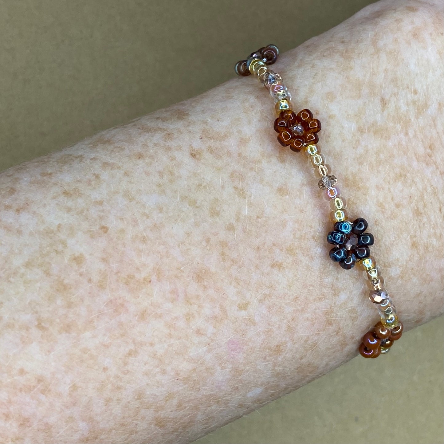 Leopard Daisy Bracelet Stack