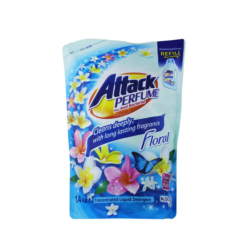 Attack Perfume Floral Concentrated Liquid Detergent Refill 1.4kg