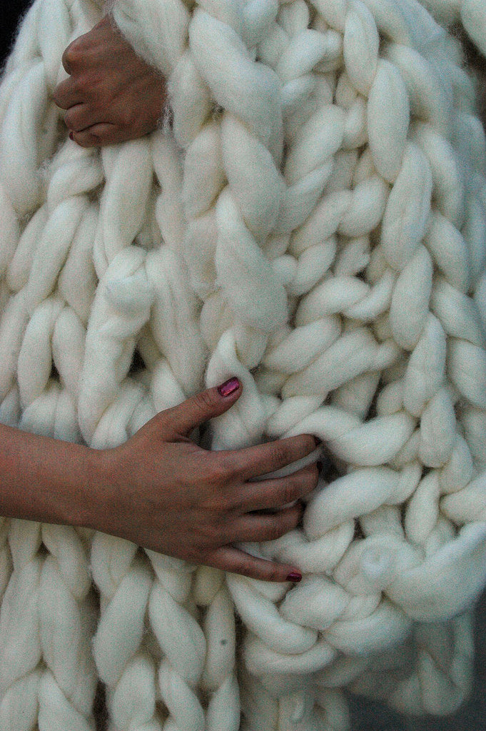 Giganto kæmpe strikket tæppe