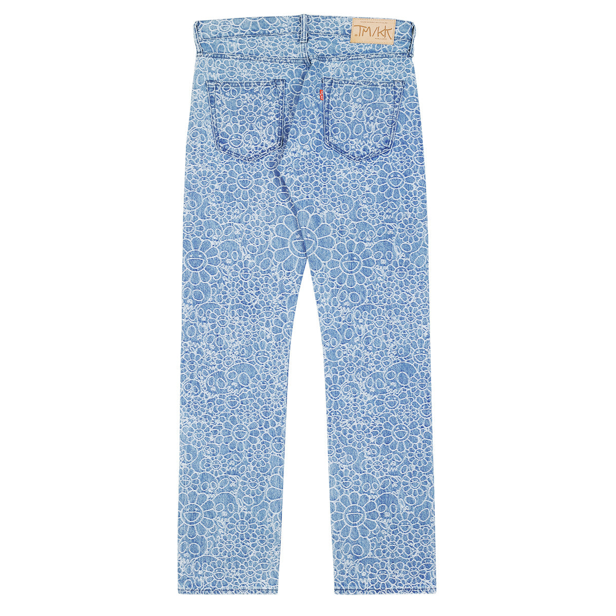 Flowers and Skulls Jacquard Denim Pants