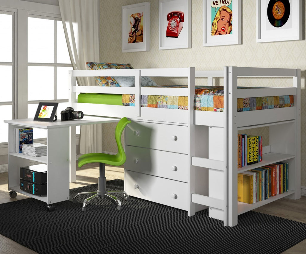 junior loft bed with desk