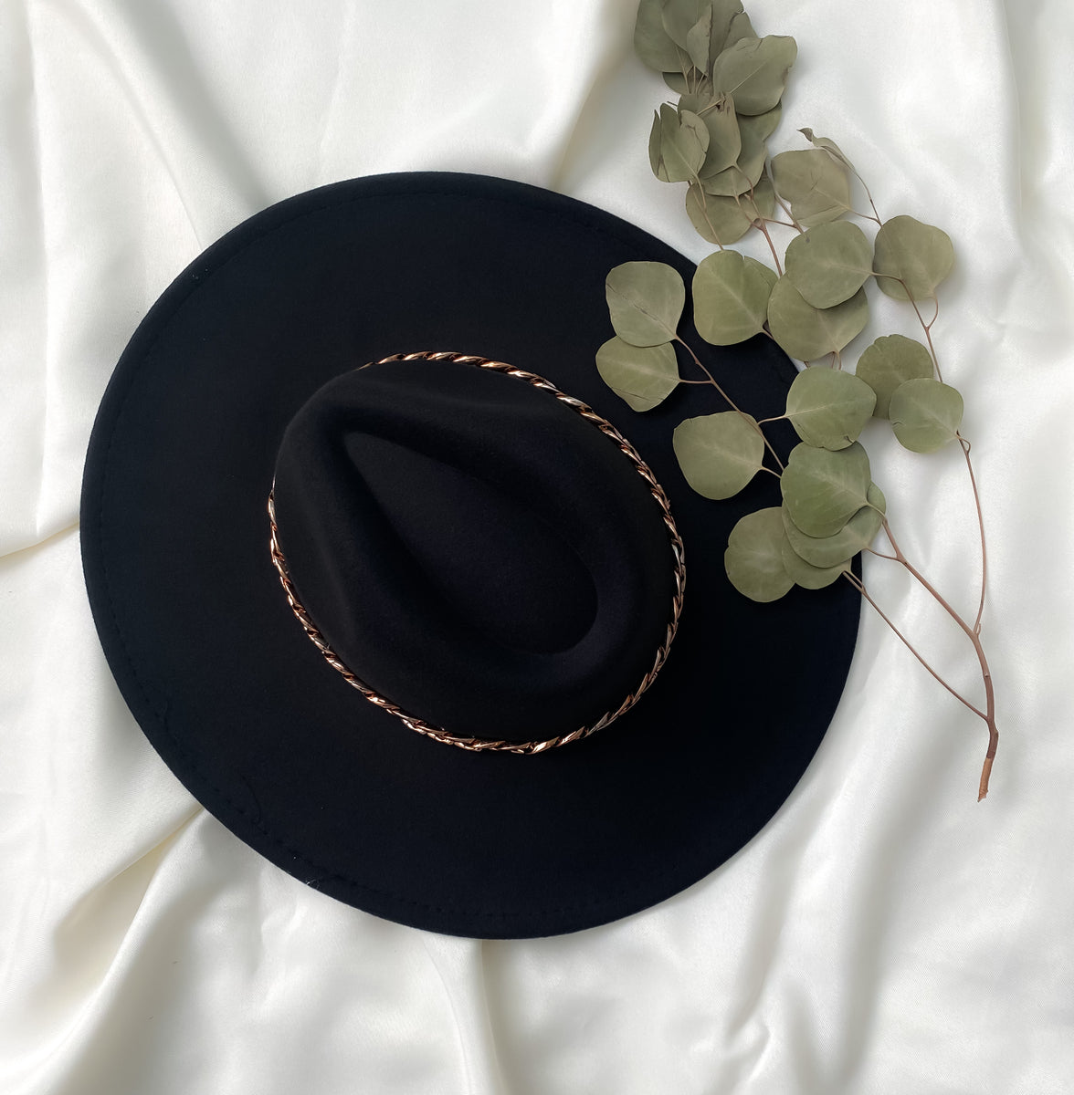 target black felt hat