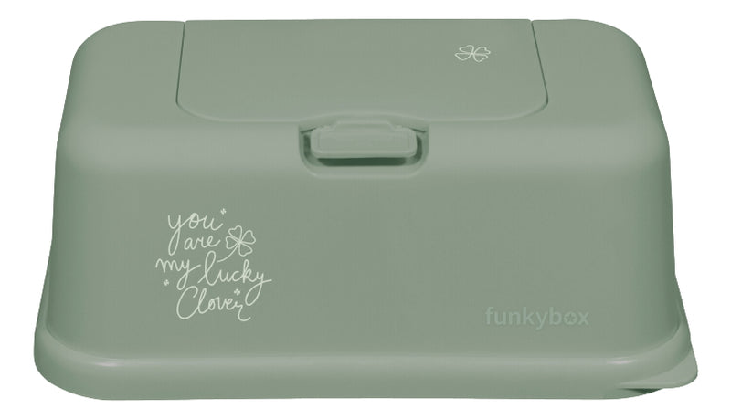 volume Goedaardig ik luister naar muziek Billendoekjes Box Green Clover Olive | Funkybox | 100% Gerecycled Plastic
