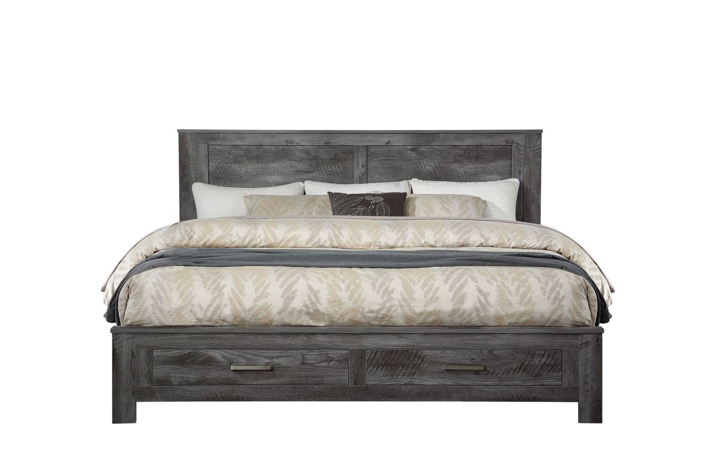 Vidalia Eastern King Bed w/Storage, Rustic Gray Oak 27327EK
