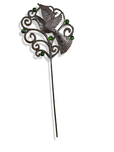 Winged Garden Stake with Marbles
