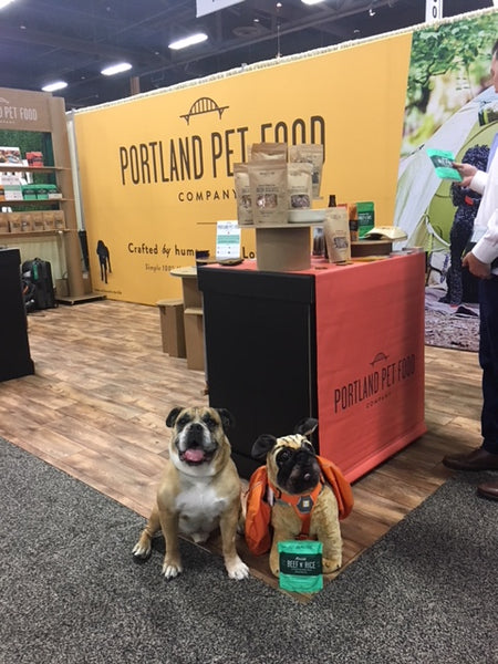 ecofriendly tradeshow booth design for the portland pet food company