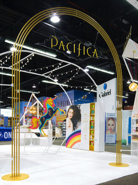 Pacifica Beauty Custom Tradeshow Booth Design by Boothster