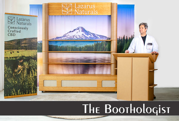 custom ecofriendly tradeshow booth design for cannabis industry conventions