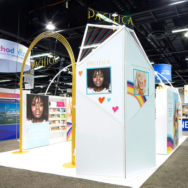 Boothster and Pacifica Beauty Custom Tradeshow Booth Design
