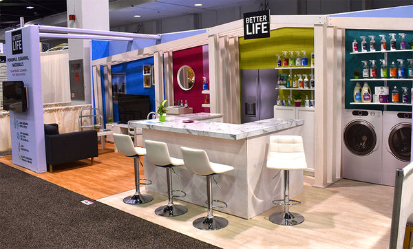 custom tradeshow booth construction for the cleaning products industry