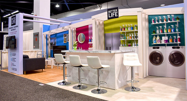 custom tradeshow booth design for the cleaning products industry