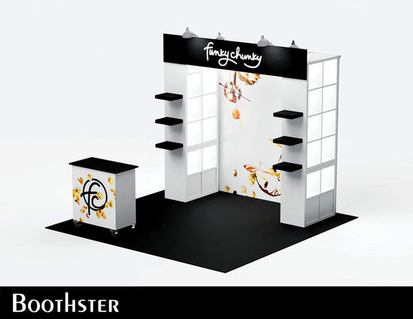 tradeshow booth design for funky chunky