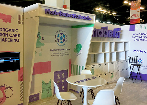 recyclable cardboard tradeshow booth design