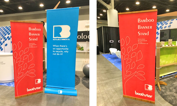 recyclable tradeshow banners and banner stands for greenbuild