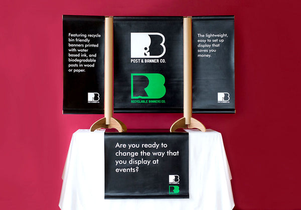 recyclable tradeshow booths and banner stands