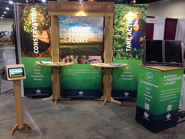 sustainable tradeshow booth design for the boy scouts of america