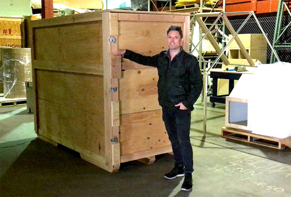 the Boothologist demonstrates custom tradeshow booth shipping and logistics