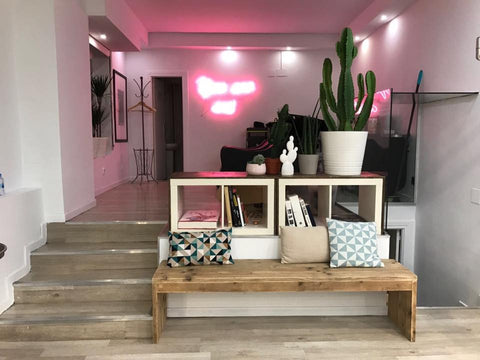 interior of a hair salon located in madrid spain