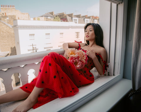 Fashion Spotlight - Lady In Red - Red Tulle Dress : Natalie & Alanna - Women's Vintage Style Clothing