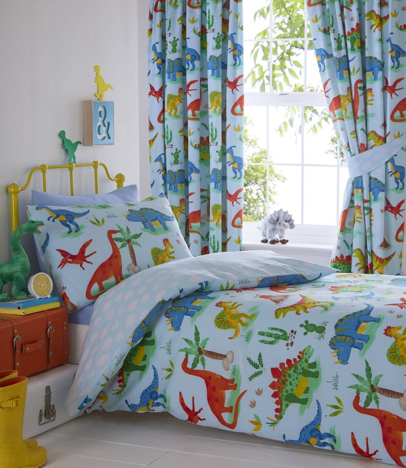 Dinosaurs Collection Pencil Pleat Curtains